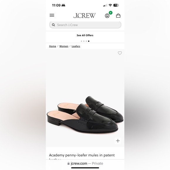 J CREW Academy penny-loafer mules in patent leather Classic Loafer Mule - Picture 11 of 13
